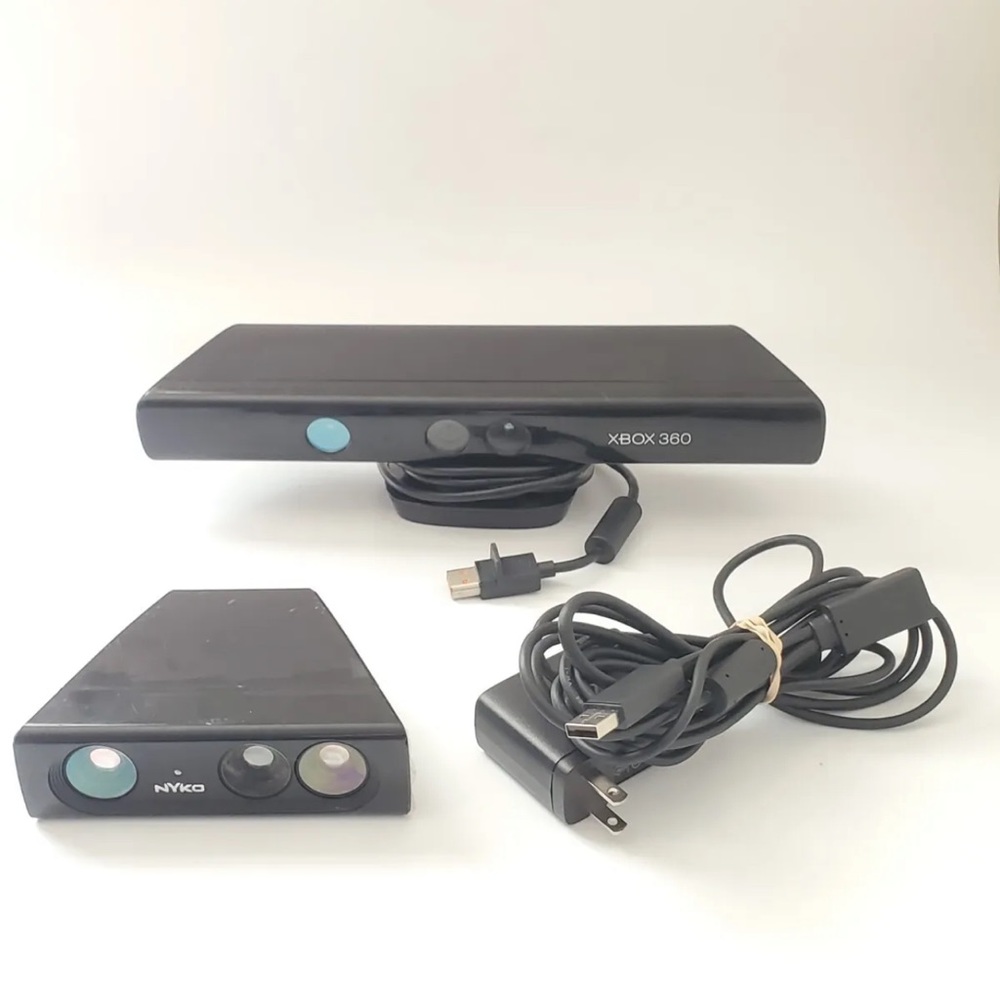 Xbox 360 Kinect with Nyko Zoom and Original Xbox Kinect Power Adapter
